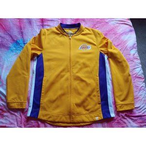 Los Angeles Lakers Full-Zip Yellow Warm-Up Jacket Men's Medium Fanatics NBA LA